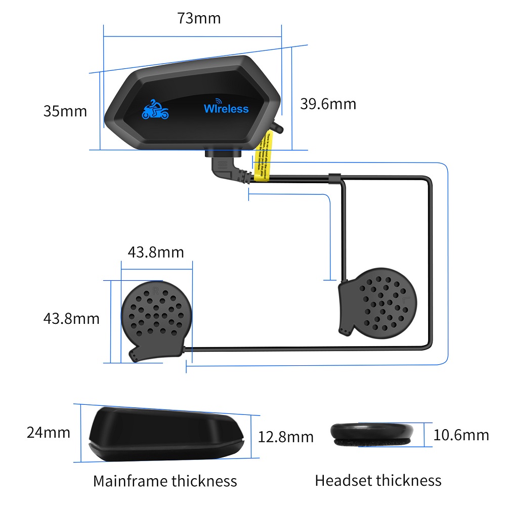 Motorcycle Intercom Helmet Hea - Intercom Headset Helmet recension och pris