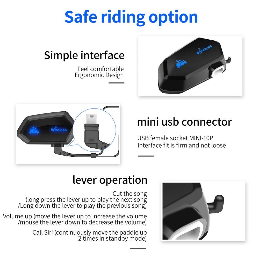 Motorcycle Intercom Helmet Hea - Intercom Headset Helmet recension och pris